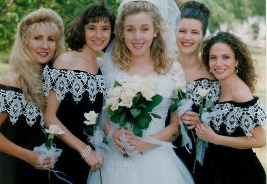 Kim's bridesmaids (from left to right): Denise Gealy, Lori Sadler, Andrea Noblione, Stephanie Fightlin 
