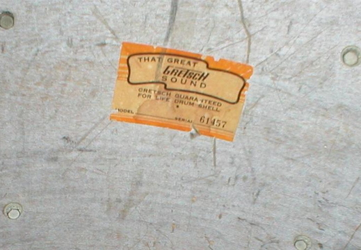 label inside bass drum