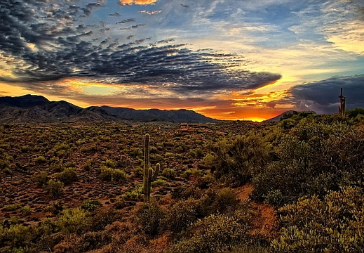 sunrise carefree arizona hdr