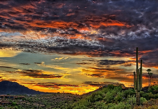 sunrise carefree arizona hdr