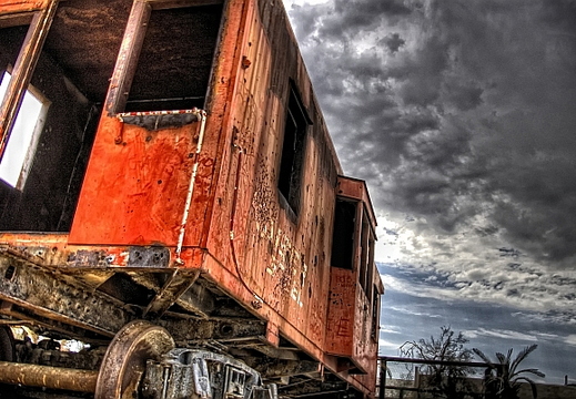 a random railroad car in hdr