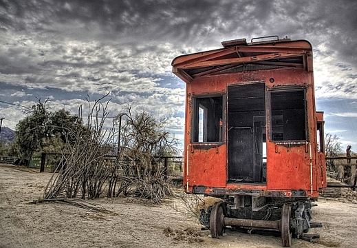 a random railroad car in hdr