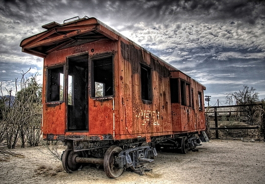 a random railroad car in hdr