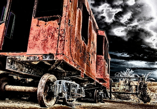 a random railroad car in hdr