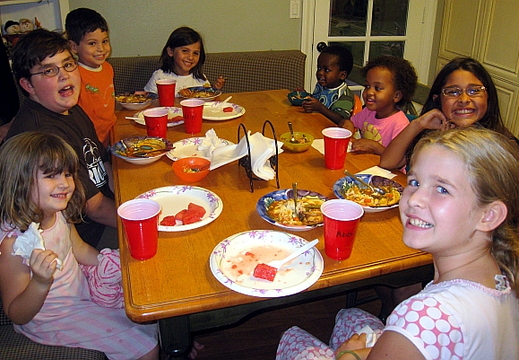 dinner with the clark family