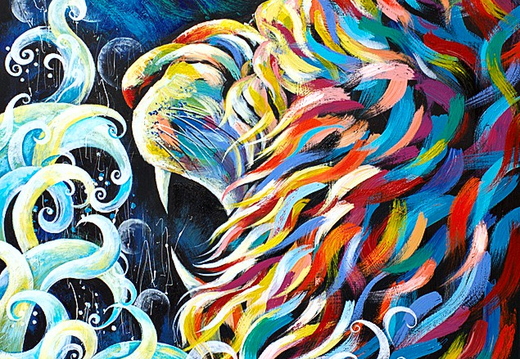 lion painting