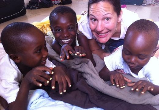 our kids with erin in ghana