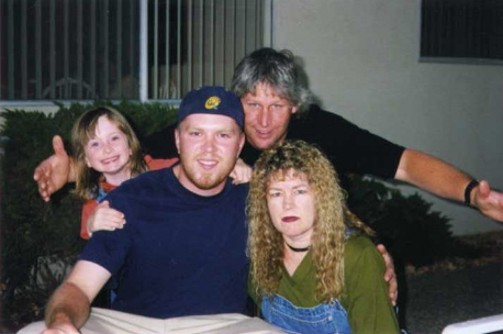 my mom, brother, sister and dave