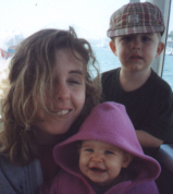 kim and kids in newport beach