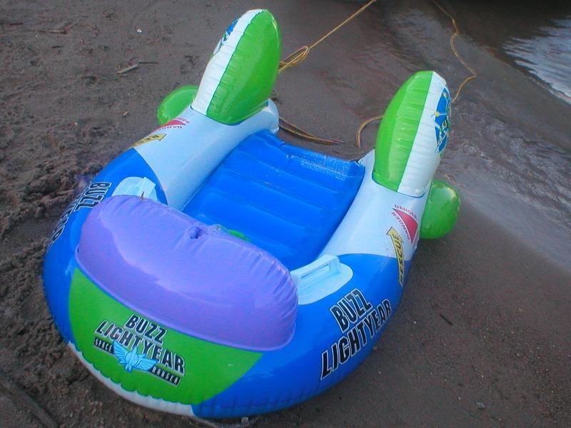 Buzz Lightyear's 'Cosmically Cool Blastin Raft' ready for blast off